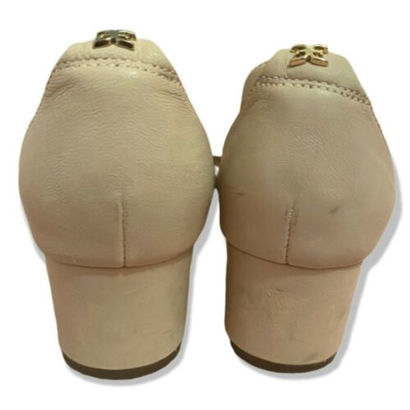 Sam Edelman Cream Black Two Tone Leah Cap Toe Slingback Pump Sandal Size 6 - Picture 4 of 11